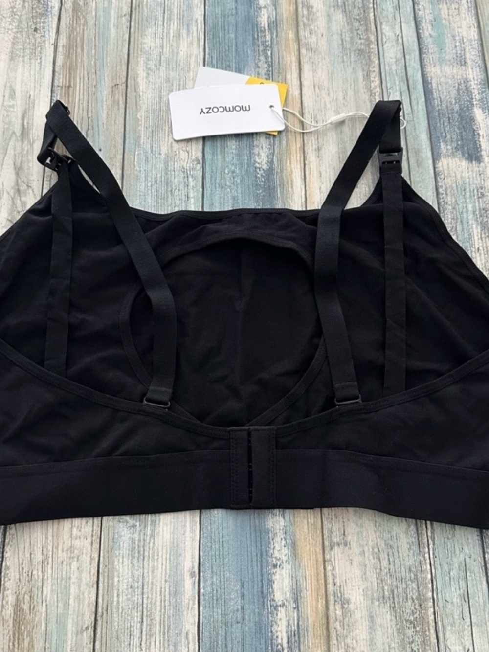 Momcozy Black Nursing Bra with Adjustable Straps XXL
